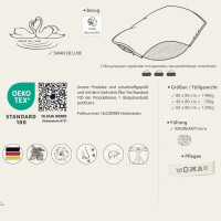 Mikrofaser Kopfkissen 80 x 80 Premium Qualität mit daunenähnlicher Füllstruktur Swan