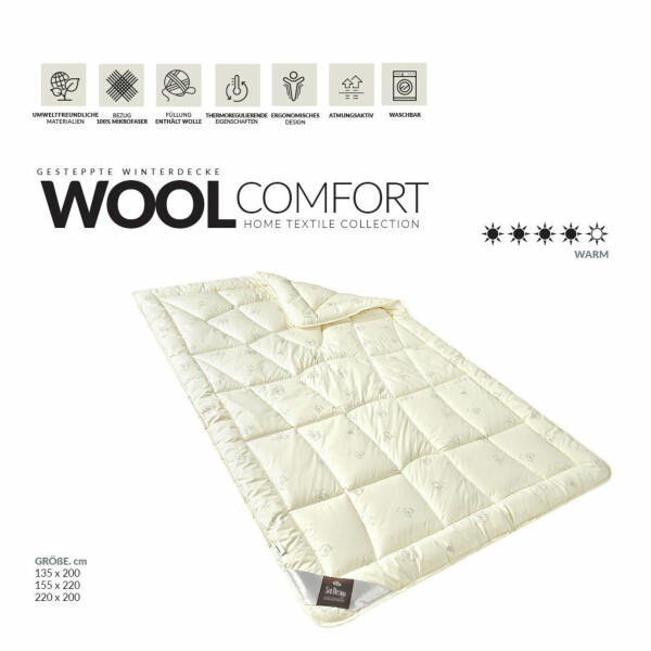 Hochwertige Schurwolle Bettdecken günstig Sei bestellen - 59,90 € Design