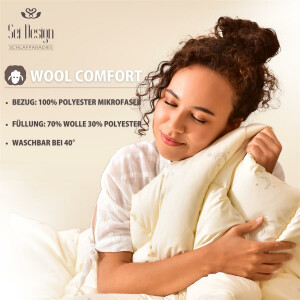 Natural Wool Filled Duvet COMFORT Collection, 135x200