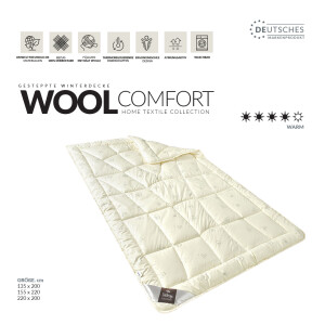 Natural Wool Filled Duvet COMFORT Collection, 135x200