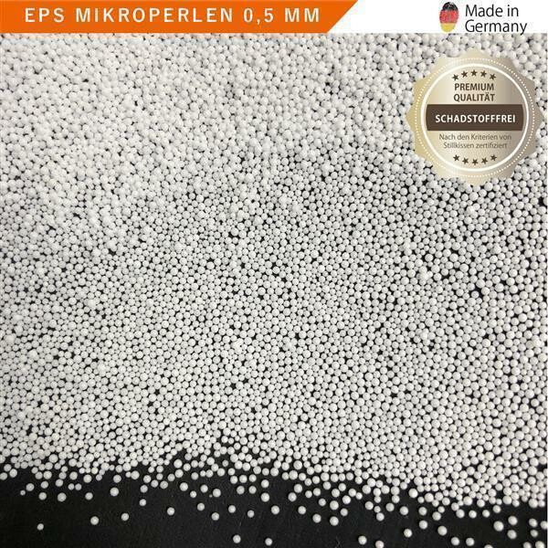 EPS Mikroperlen Feinkorn PLUS für Stillkissen (ca. 0,5 mm) 5 Liter