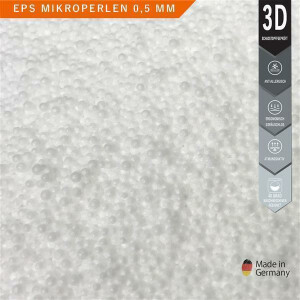 EPS Mikroperlen Feinkorn PLUS für Stillkissen (ca. 0,5 mm) 50 Liter