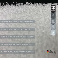 EPS Mikroperlen Feinkorn PLUS für Stillkissen (ca. 0,5 mm) 200 Liter