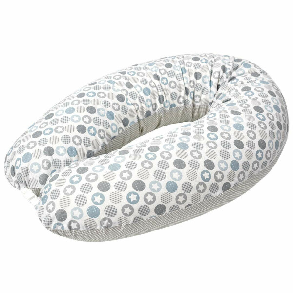 Nursing Pillow Cover Taupe Raccoon Dots 190x30