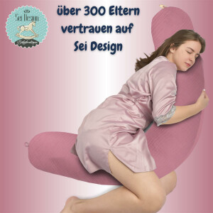 Nursing Pillow 190x30 Stars Gray