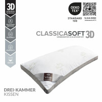 2-er Pack DREI-KAMMERKISSEN Classica Soft 3D 40x80 SWAN