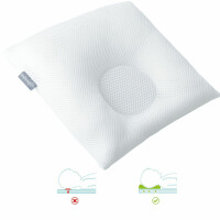 Baby Head Shaping Pillow for Preventing Flat Head Syndrome 1-8 Monate weiß