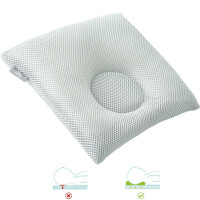 Baby Head Shaping Pillow for Preventing Flat Head Syndrome 1-8 Monate silber