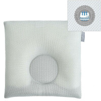 Baby Head Shaping Pillow for Preventing Flat Head Syndrome 1-8 Monate silber