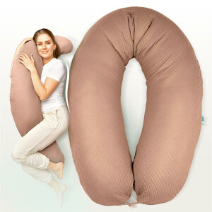 Stillkissen 190x30 Sei Design Sterne-Rosa Holzknopf