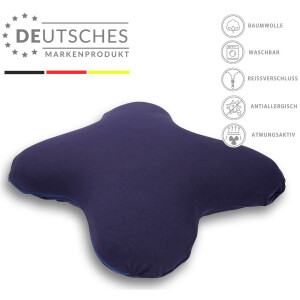 Sei Design Originalbezug für orthopädisches Nackenstützkissen VISCO AIR Butterfly Tiefblau