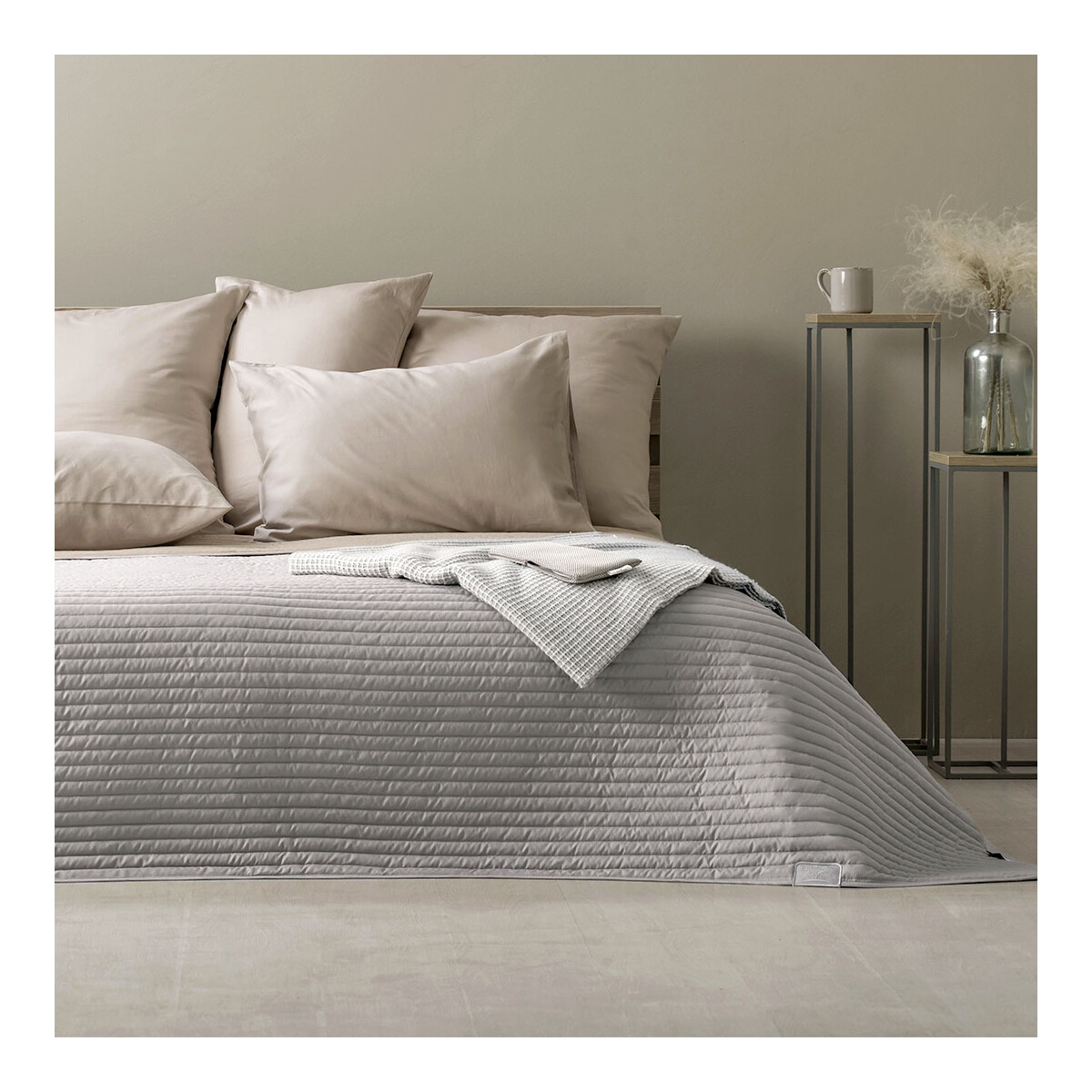 Sei Design Wende-Tagesdecke Living Trend 240x260 Taupe hell