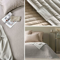 Wende-Tagesdecke Living Trend 240x260 Taupe hell