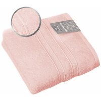 Handtuch Set 100% Baumwolle | 4 St&uuml;ck 50x100 + 2 St&uuml;ck 70x140 | Luxus Frottee AQUA FIBRO Pastel-Rosa