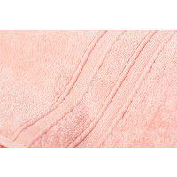 Handtuch Set 100% Baumwolle | 4 Stück 50x100 + 2 Stück 70x140 | Luxus Frottee AQUA FIBRO Pastel-Rosa