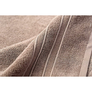 Handtuch Set 100% Baumwolle | 4 St&uuml;ck 50x100 + 2 St&uuml;ck 70x140 | Luxus Frottee AQUA FIBRO Schokobraun
