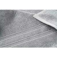 Handtuch Set 100% Baumwolle | 4 Stück 50x100 + 2 Stück 70x140 | Luxus Frottee AQUA FIBRO Taupe Hell