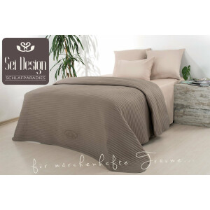 Wende-Tagesdecke Royal Ambience 240x260 taupe/nude