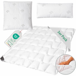 SWAN-SET: 135x200 + 80x80 und 40x80 Kopfkissen