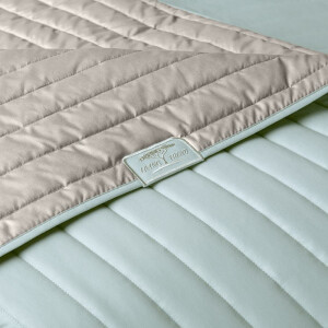 Wende-Tagesdecke Living Trend mint/Taupe 220x240