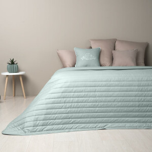 Wende-Tagesdecke Living Trend mint/Taupe