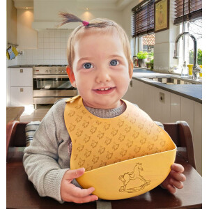 Baby Silikon Lätzchen mit Auffangschale