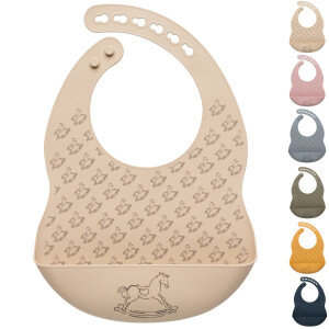 Baby Silikon Lätzchen mit Auffangschale Shifting Sand