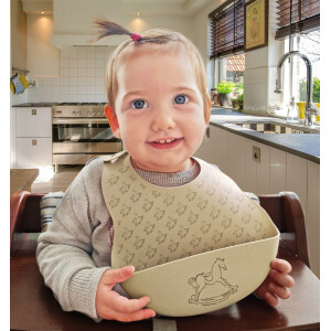 Baby Silikon Lätzchen mit Auffangschale Shifting Sand