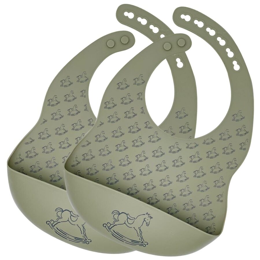 2-er Pack Baby Silikon Lätzchen mit box