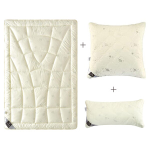 Small WOOL Comfort - SET Bettdecke 135x200 + Kopfkissen...