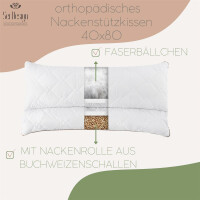 Design orthop&auml;disches Nackenst&uuml;tzkissen 40x80 mit zwei Innenkissen Buchweizenf&uuml;llung