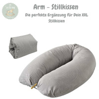 Sei Design Stillkissen klein für unterwegs mit Baumwollbezug Armkissen Stillmuff to go Ministillkissen Pünktchen grey