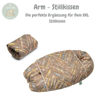 Sei Design Stillkissen klein für unterwegs mit Baumwollbezug Armkissen Stillmuff to go Ministillkissen Aquarell beige