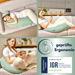 Stillkissen 170x30 Sei Design Igel Silver