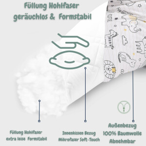 Stillkissen 170x30 Sei Design Igel Silver