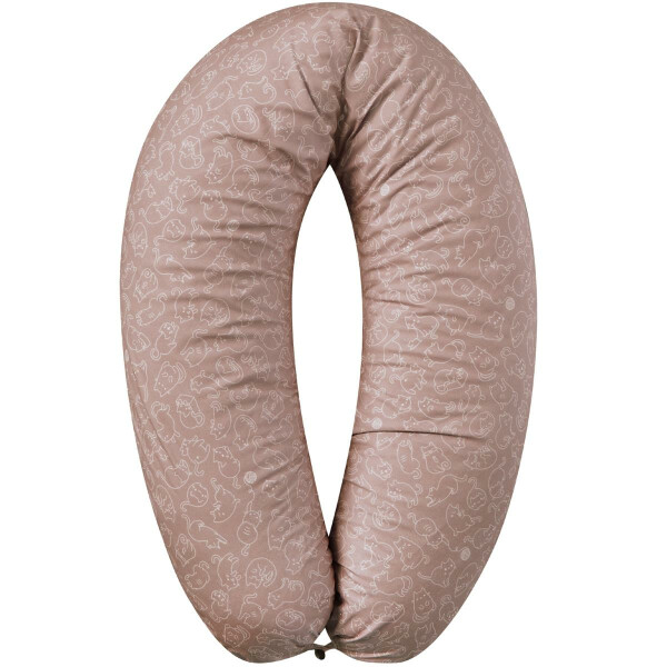 Stillkissen 190x30 XXL | Füllung Faserbällchen | Bezug 100% Baumwolle | Happy Baby