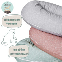 Stillkissen 190x30 XXL | Füllung Faserbällchen | Bezug 100% Baumwolle | Happy Baby