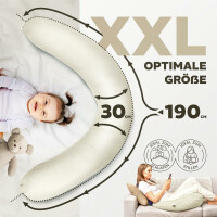 Nursing Pillow 190x30 Stars Gray