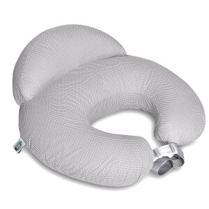 Nursing Pillow ComfortCaddle Plus 60x71x16+14 cm Gray Dots