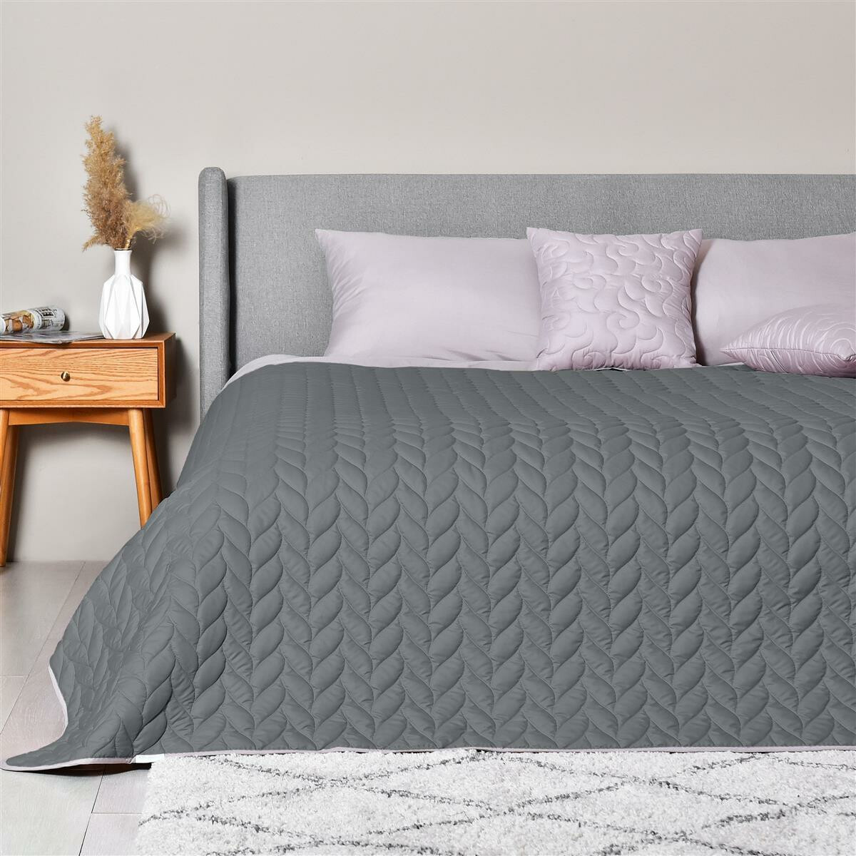 Wende-Tagesdecke Living Trend smoke-green