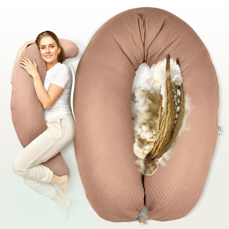 Naturstillkissen 190x35 cm - 100% Kapok Füllung - Musse