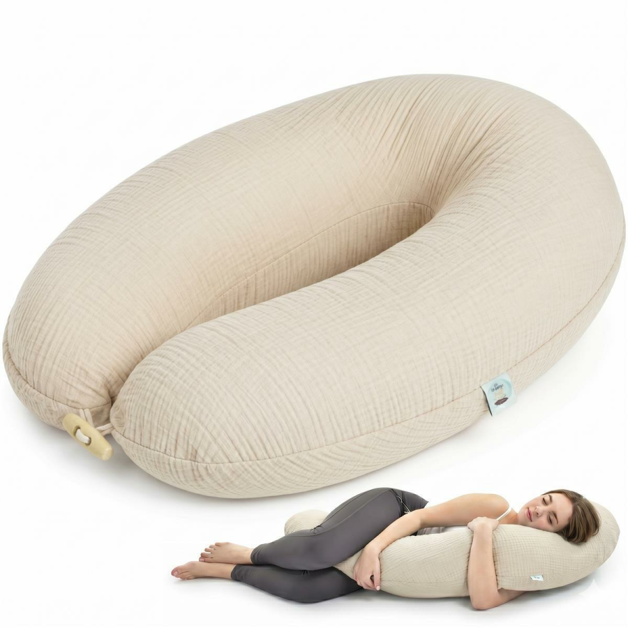 Nursing Pillow 190x35 cm – Kapok Filling & Organic