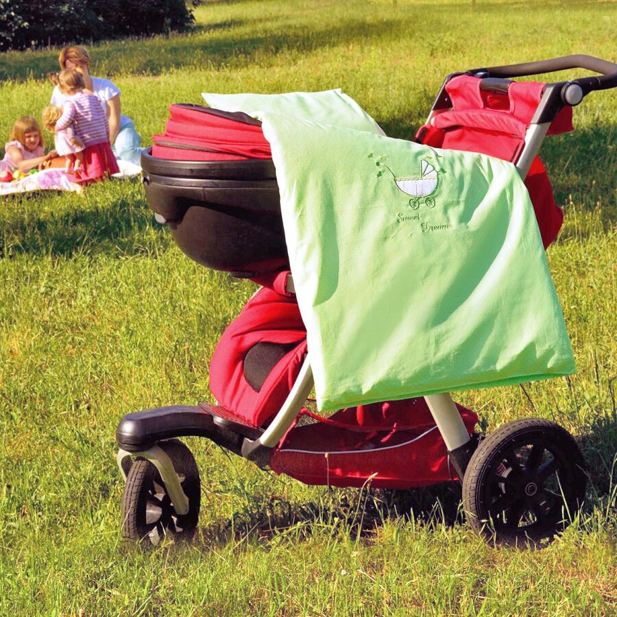 2 Tlg. Babybettwäsche, Jeansblau