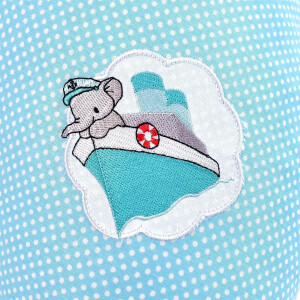 Nursing Pillow Cover Antarctic Blue Fish Dots 170x30