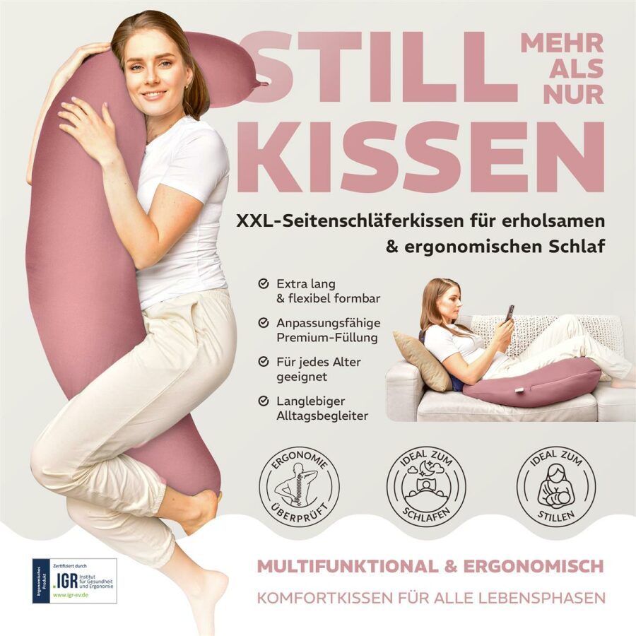 Nursing Pillow 190×30 cm – ergonomically certifi
