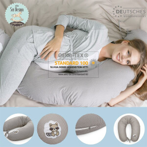 Nursing Pillow 170x30 EPS Micro Beads Gray