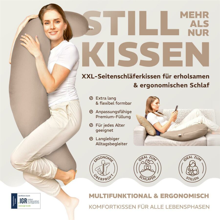 Nursing Pillow 190×30 cm – ergonomically certifi