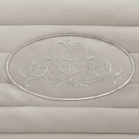 Luxus Tagesdecke Royal Ambience, 220x240, taupe/wei&szlig;