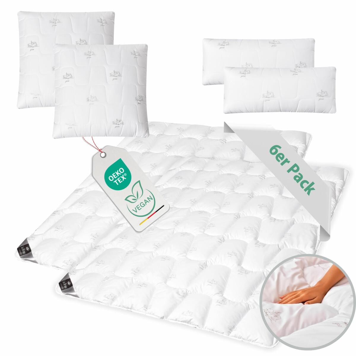 Winter Duvet Air Softfill Collection SWAN,  6 Piece Set