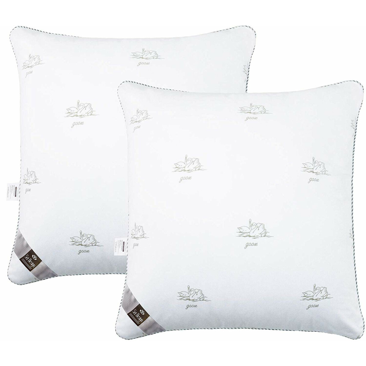 Sei Design Mikrofaser Kopfkissen SWAN, 80x80 cm Doppelpack